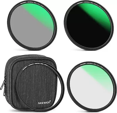 Neewer Magnetic Lens Filter Kit Neutral Density ND1000 Filter MCUV (77mm) • $105.99