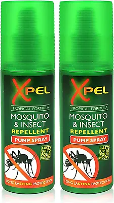 2x Xpel Mosquito Insect Fly Bite Repellent Tropical Formula Pump Spray 70ml • £7.37