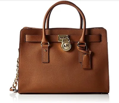 Michael Kors Hamilton Large Saffiano Leather NS Satchel (Luggage) • $168
