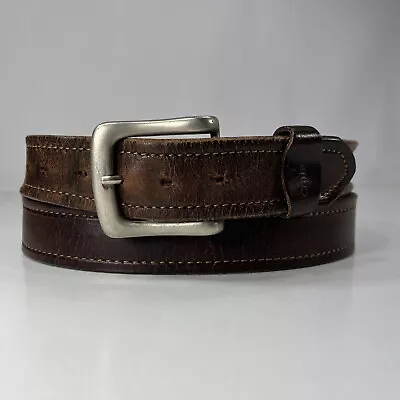 Carhartt Stretched Brown Top Grain English Bridle Work Belt - Men's Size 40 • $13.30