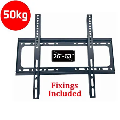 Tv Wall Bracket Mount Slim For 26 30 32 40 42 50 63 Inch Flat 3d Lcd Led Uk • £9.99