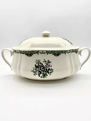 Zara Home Earthenware Green And White Floral Tureen • $60