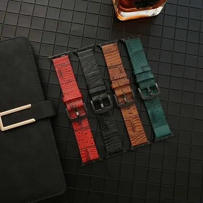 $23.99 • Buy 41/45 Genuine Leather Apple Watch Band Strap IWatch Series 7 SE 6 5 4 3 2 40/44