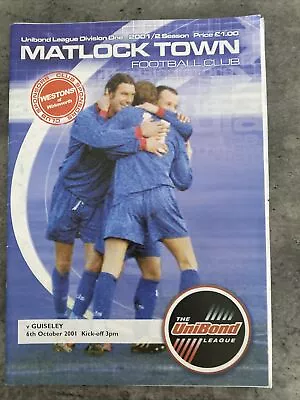 Matlock Town V Guiseley 06/10/2001 ( UniBond League Division One ) • £2