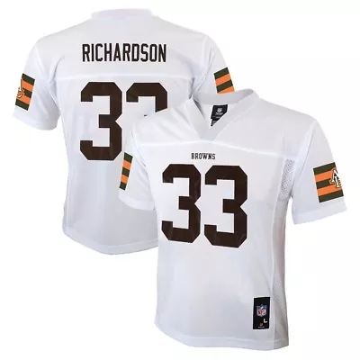 $9.74 • Buy Trent Richardson NFL Cleveland Browns Mid Tier Away White Jersey Boys SZ (4-7)