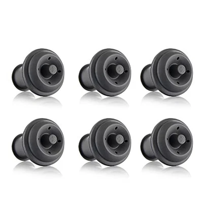 $24.09 • Buy Vacu Vin Wine Saver Vacuum Stoppers Set Of 6 – Grey