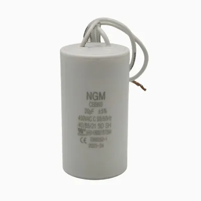 CBB60 Capacitor 450VAC 20UF MFD For Motor Run 2 Wires Metallized Polypropylene • $9.99