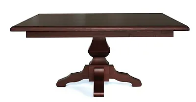 Amish Traditional Square Footed Pedestal Dining Table Solid Wood • $1299