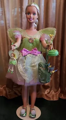 VTG BARBIE MY SIZE DOLLDRESSED AS TINKER BELL W/ EXTRAS! (changing Her Shoes) • $149.99