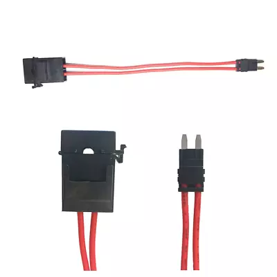 Car Fuse Holder Connector - Mini ATM 32V 20 Amp 16 Gauge Red Wire Cable - Co • $10.81
