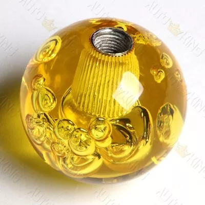 Yellow Ball 60mm W-power Transparent Manual Crystal Bubble Shift Knob • $16.35