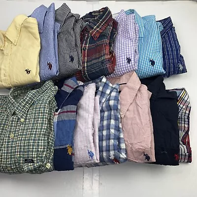 Wholesale Lot Of 14 Assorted Brands Men's Button Down Shirts • $59.99