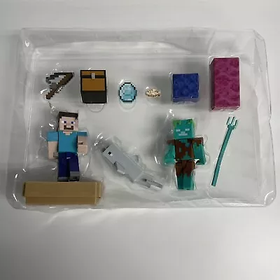 Minecraft Treasure Hunt Adventure Pack Figures Accessories And Papercraft Block • $24.99