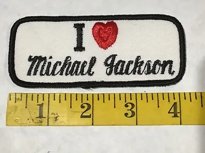 Vintage I LOVE MICHAEL JACKSON Patch Embroidered NOS NEW OG For Jacket Hat Bag • £11.40