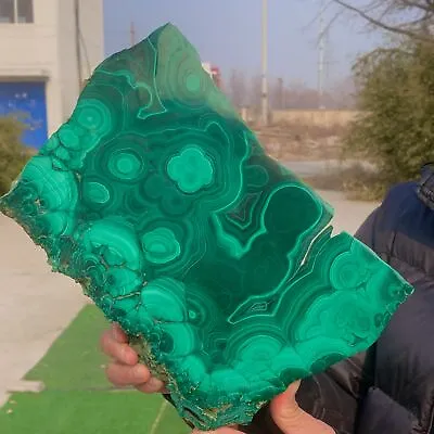 6.31LB Natural Glossy Malachite Transparent Cluster Rough Mineral Sample • $819