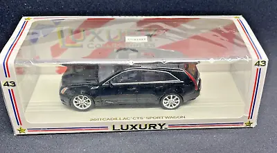 LUXURY COLLECTIBLES 1/43 CADILLAC 2011 CTS SPORT WAGON Black Raven 100945 • $24.95