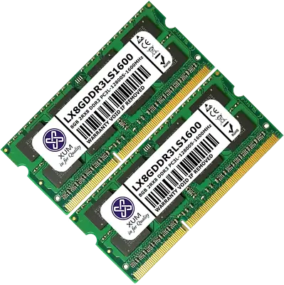 XUM 2x 8GB Memory RAM PC3L 12800 DDR3 1600MHz 1.35V Laptop Notebook SODIMM 204 P • £13.27