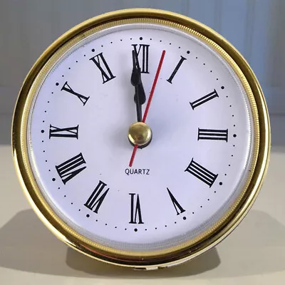 2-1/2  (65mm) Quartz Clock UP/Insert -Gold Numer Roman Style Numeral NICE I2024 • $2.14