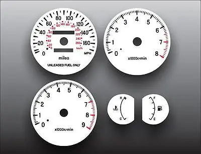 White Face Gauges For 1995-1999 Mitsubishi Eclipse • $27.99