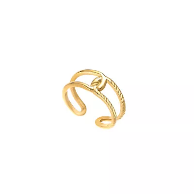 M&T Gold Plated Stainless Steel Open Ring Adjustable Ring 2 Colors JWYC09 • $2.90