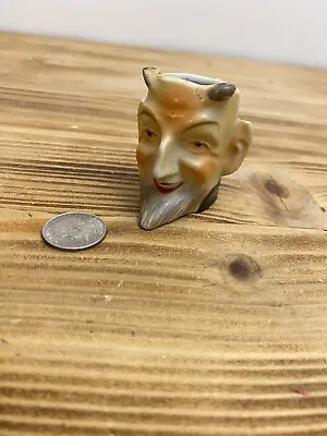 Vintage Occupied Japan Devil Head Miniature Toby Mug Toothpick Holder Conneaut • $50