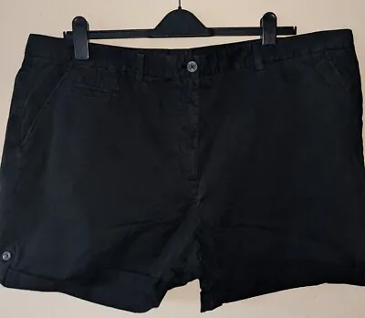 M&S (Marks And Spencer) Cotton Chino Shorts Black Blue Green White Pink Red 24 • £7.99