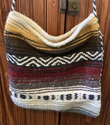 Oland Crossbody Shoulder Bag Beach Rasta Boho Blanket Purse Made In Mexico • $10