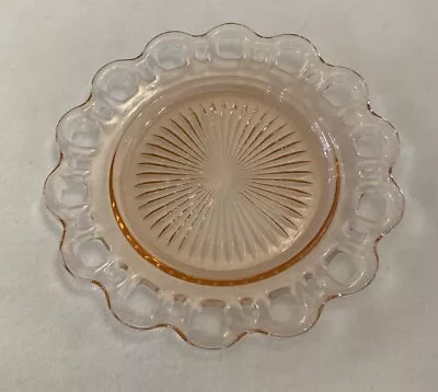 Anchor Hocking Old Colony Open Lace Pink Depression Glass Luncheon Plate  8 “ • $8