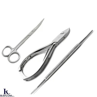 Podiatry Heavy Duty Thick Nail Cutter Chiropody Nail File Cuticle Scissors Set • $22.49