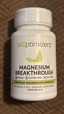 BiOptimizers Magnesium Breakthrough Supplement Capsule 30 Veg Caps Exp 7/24 • $25.95