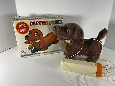 Vintage Japan Dapper Dachs Remote Control Dog Walking Alps Toy W/ Box • $21.22