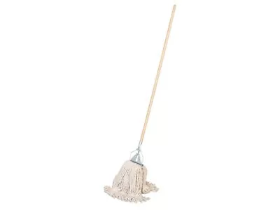 Sealey Kentucky Mop With Wooden Handle 450g Extra Thick 100% Cotton Head BM03 • £22.45