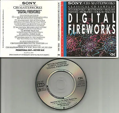 RARE PROMO 1989 Sony CBS MASTERWORKS Classical MINI 3 INCH CD Single CD3 USA  Di • $24.99