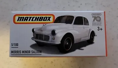 Matchbox White Morris Minor Saloon Car 5/100 2023 Power Grab Box • $1.99