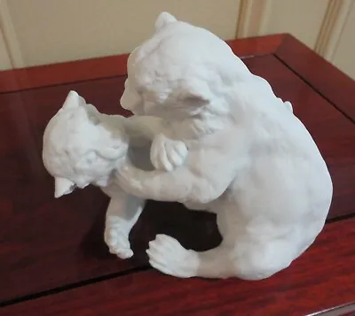 Ventage Kaiser Polar Bear Cubs Playing Porcelain Figurine # 609 Signed Taylor • $19.95