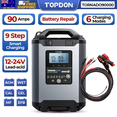 🔥TOPDON T90A 90000mAh Auto Smart Charging Car Battery Charger 12 Volt 20-2800Ah • $1199
