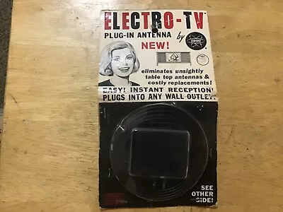 Vintage 1968 Fedtro Electro TV Plug In TV Antenna Sealed  NOS Atomic Mid Century • $19.99