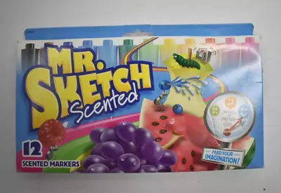 Mr Sketch Scented Markers 12 Pack Chisel Tip Assorted Colors/Fragrance Writing • $14.80