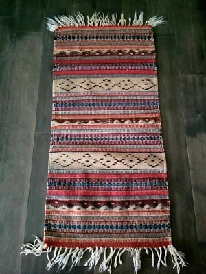 OAXACAN Hand Made RUG/Blanket/Wall Hanging Made  By The Zapotec Indians. • $45