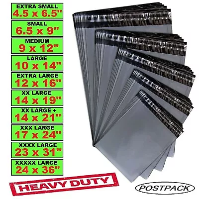 Grey Mailing Postage Bags Self Seal Postal Post Strong Packing Plastic Poly Bags • £204.99