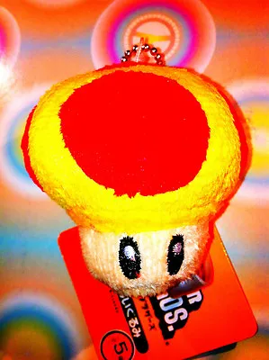 $10.72 • Buy Soft Toy Super Mario Mushroom Keyring 2 3/8in Nintendo