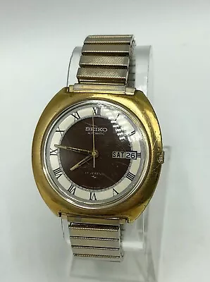 Vintage Seiko Automatic 17 Jewel Day Date Men’s Wristwatch /b • $50