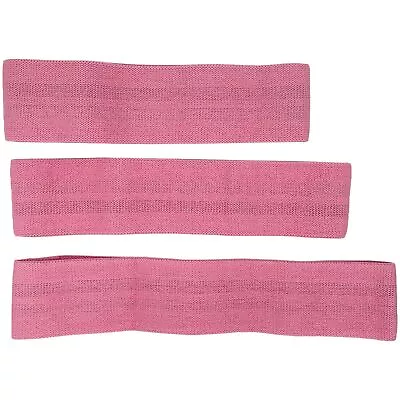 Resistance Loop Fabric Booty Band Anti-slip - Pink Set • $30.08