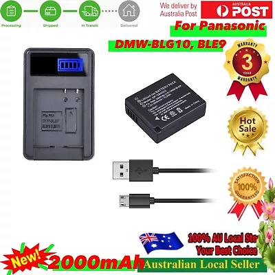 Battery + USb Lcd Charger For Panasonic DMW-BLE9 Lumix DMC-GF3GF5GF6GX7.GX85 • $31.90