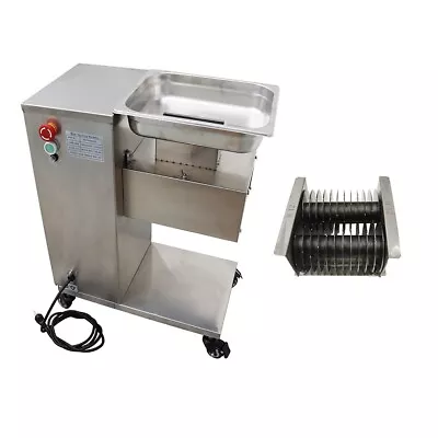 12mm QE Meat Cutting Machine 500KG/H Output Meat Cutter Slicer With Wheels 110V • $891