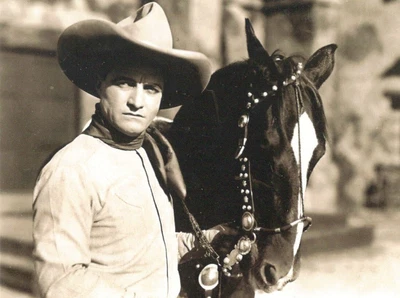 $2.25 • Buy Actor Tom Mix With His Horse  Tony  4X6 Horse Postcard.