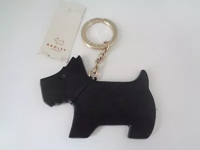 £19.99 • Buy  Brand New - Radley Black Leather Dog Keyring Bag Charm