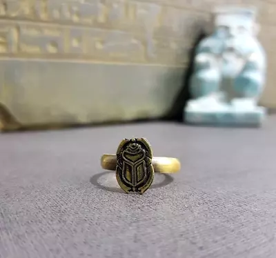 Gorgeous Ancient Egyptian Scarab Beetle Ring - Rare Scarab Ring • $90