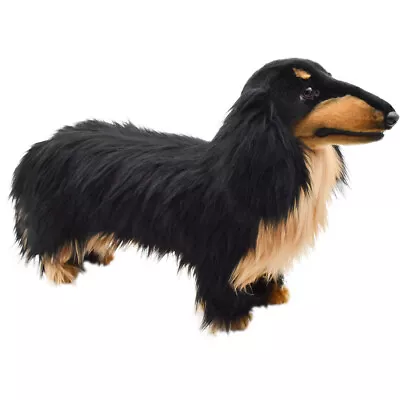 HANSA Miniature Dachshund Dog Long Hair Stuffed Doll Plush Toy Acrylic BH8149 • $134.37