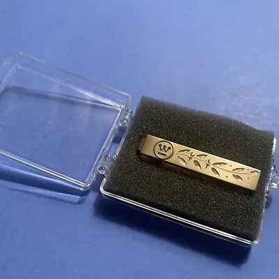 Vintage Westinghouse Tie Clip 12 KGF Employee Service Award 30 Years Gold Tone • $9.90